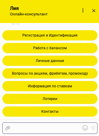 Форма обращения в службу поддержки BetBoom